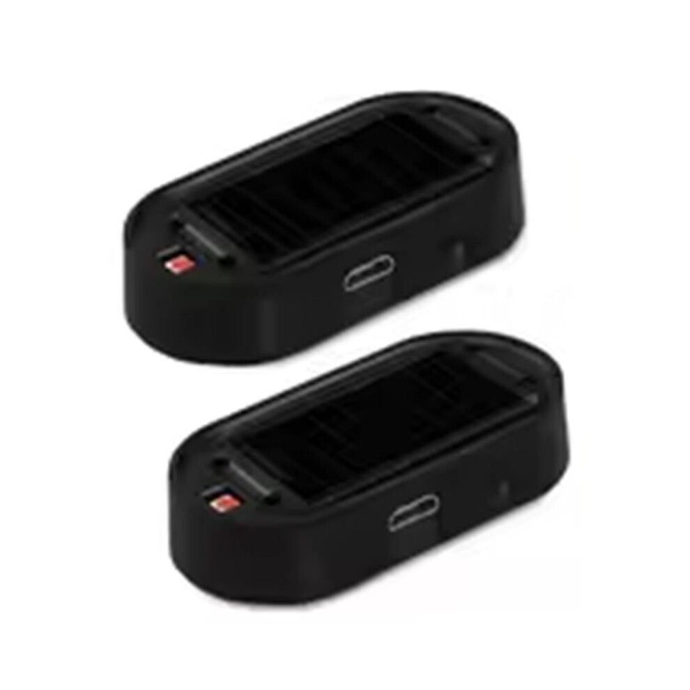 Solar-Powered Car Security Simulated Dummy Alarm, Anti-Theft Warning Led Flashing Lamp, Caution 2Pcs Light 4712778213273