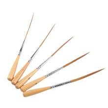 Pennello Long Liner, Set di 5 Pennelli In Setola di Bue per Riempire Angoli, Marcare, Delineare, Creare Bordi