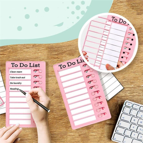 4pcs Chore Chart,12 X 20 Portable Board Plastic Memo Boards with 30 Replaceable Blank Paper for Home Office 2