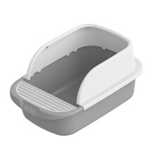 Cat Litter Box High Sided Semi Closed Cat Sandbox Cat Toilet Pets Supp
