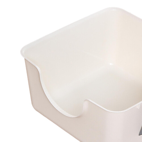 Cat Litter Box Durable Open Top Pet Litter Tray for Small Medium Cats 2