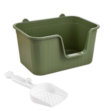 Open Top Pet Litter Tray Durable Cat Sand Box Kitten Toilet Cat Litter