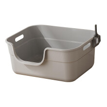 Open Top Pet Litter Box Compact Cat Toilet Anti Splashing Easy Carry f