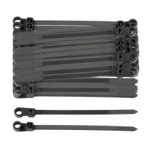 100Pcs Nylon Electrical Zip Ties with Mounting Hole Insulated for Elec