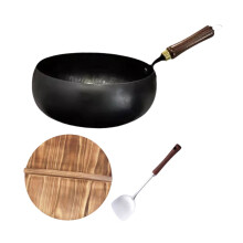 Wok Pan General Gas Pans Uncoated Cookware Boiling Cooking Wok Pots Ir