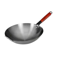 Wok Pan Gas Non Coating with Wooden Handle Pans Universal Cookware Sau