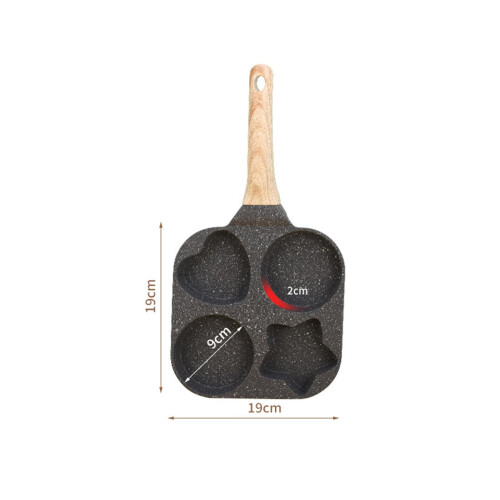 Nonstick Egg Frying Pan 4 Holes Egg Pan Omelette Pan for Steak Baking 1