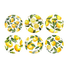6x Heat Insulation Coasters Round Drink Coasters for Home Decoration K