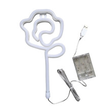 Floral Neon Light Hanging Lamp Table LED Rose Neon Sign for Cafe Bar B