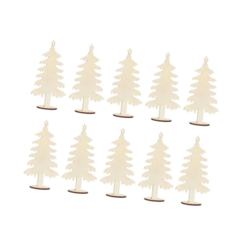 10Pcs Christmas Tree Cutouts Gift Tags for Scrapbooking Bookmarks DIY
