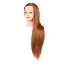 Hair Training Head Long Hair for Cosmetology School Students DIY Barbe