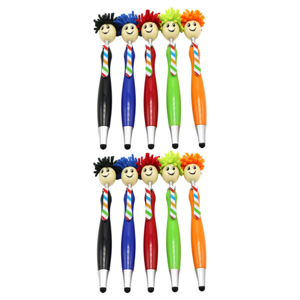 Retractable Ballpoint Pens 3 In 1 Mop Head Touchscreen Ballpoint Stylu 6902695598661
