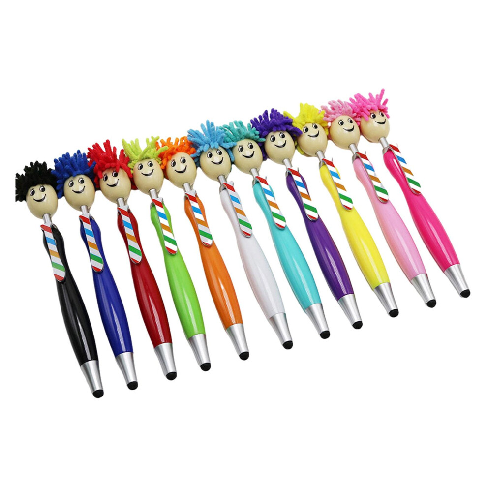 Retractable Ballpoint Pens 3 In 1 Mop Head Touchscreen Ballpoint Stylu 6902696471277