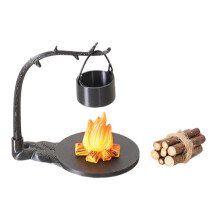 1:12 Dollhouse Campfire Toys for Model Train Micro Landscape Railway S