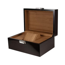 Single Watch Box Display Case for Dressing Room Dorm Men Women Brown