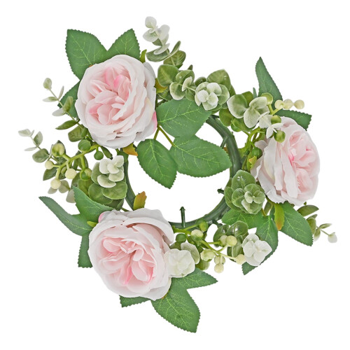 Candle Ring Artificial Wreath Greenery Wreath for Centerpieces Tableto