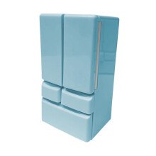 Dollhouse Mini Refrigerator 1:12 DIY Double Door for Micro Landscape D