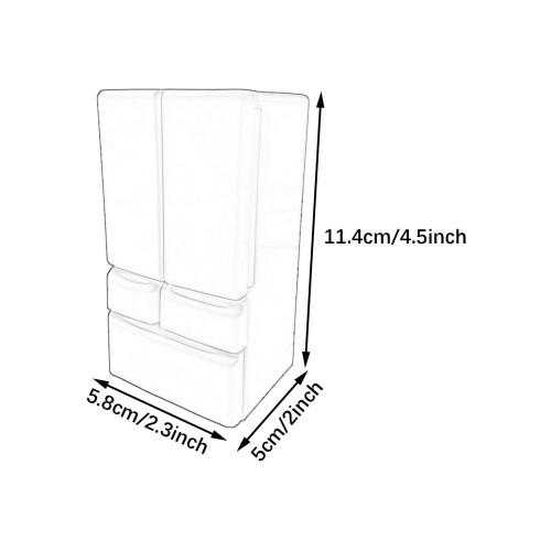 Dollhouse Mini Refrigerator 1:12 DIY Double Door for Micro Landscape D 1