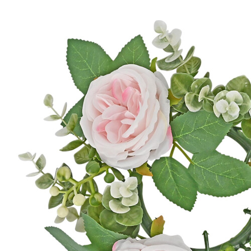 Candle Ring Artificial Wreath Greenery Wreath for Centerpieces Tableto 2