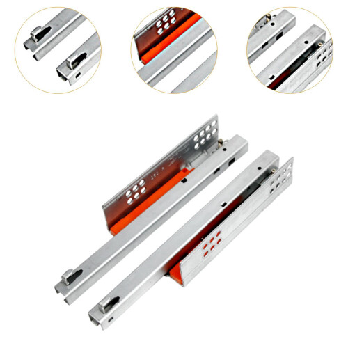 2Pcs Drawer Sliding Rails Simple Appearance Undermount for Kitchen Fur 2