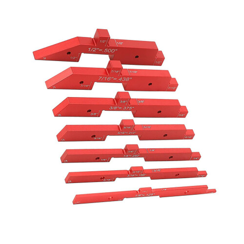 7Pieces Setup Blocks Height Gauge Set Multipurpose for Handymen Gauge