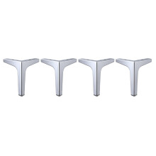 4 x Iron Metal Furniture Legs Sofa feet Chair Cabinet Table 10cm Silve
