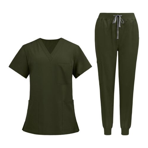 Uniform Scrub Set Nurse Top Pants Nursing Scrubs Uniform Clothes Work