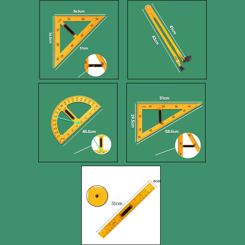 Math Geometry Rulers Drawing Math Geometry Tool for School Office Blac 1