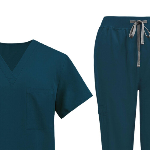 Uniform Scrub Set Nurse Top Pants Nursing Scrubs Uniform Clothes Work 2