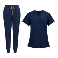 Nursing Uniforms Scrub Set Short Sleeve Nurse Top and Pants for Pet Gr