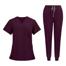 Nursing Uniforms Scrub Set Short Sleeve Nurse Top and Pants for Pet Gr