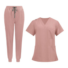 Nursing Uniforms Scrub Set Short Sleeve Nurse Top and Pants for Pet Gr