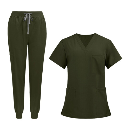 Uniform Scrub Set Nurse Top Pants Nursing Scrubs Uniform Clothes Work