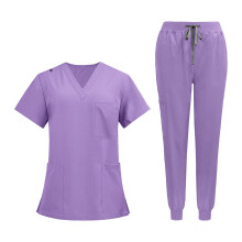 Nursing Uniforms Scrub Set Short Sleeve Nurse Top and Pants for Pet Gr