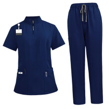 Nursing Scrub Set Top and Pants for Beauty Salon SPA Cosmetology Pet G