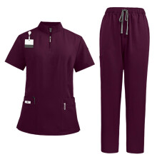 Nursing Scrub Set Top and Pants for Beauty Salon SPA Cosmetology Pet G