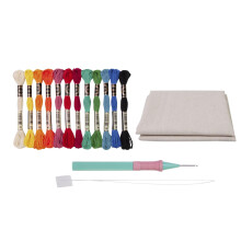 Punch Needle Kits Needle Threader for Cushion Covers Curtain Poke Embr