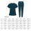 Uniform Scrub Set Nurse Top Pants Nursing Scrubs Uniform Clothes Work 2