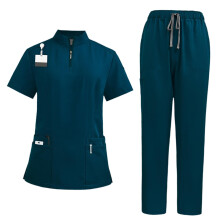 Nursing Scrub Set Top and Pants for Beauty Salon SPA Cosmetology Pet G