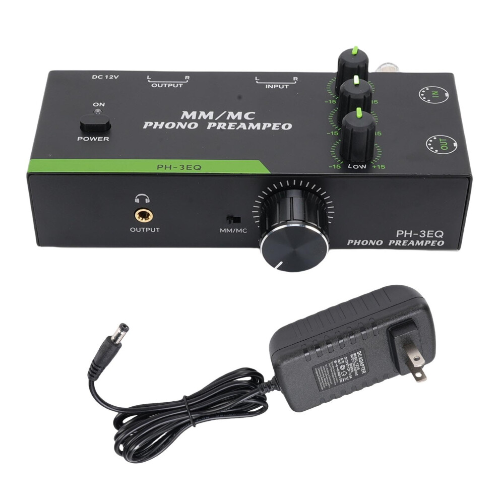 Phono Preamp With Mm/Mc Support, 3 Band Tone Control, 5 Pin Xlr Turntable Preamplifier 100Â240V Us Plug 9169991232652