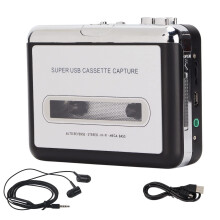 USB Cassette to MP3 Converter with 3.5mm Audio Jack, Clear Sound, Easy Tape to Digital Conversion