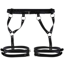 Punk Waist Chain Belt for Women with Leather Leg Chain
