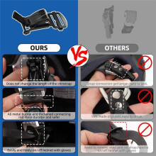 Helmet Quick Release Buckle Replacement Kit, Ratcheted Helmets for Chin Strap to 1inch, Motorcycle Helmets Black