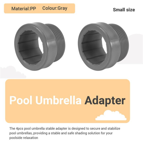 4Pcs Pool Umbrella Stabilizer Adapter Threaded Adapter Sleeves Pool Umbrella Stable Adapter Umbrella Holder 1