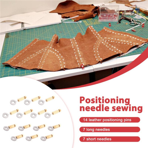 14Pcs Leather Positioning Needles, Leather Suture Positioning Needle Leather Locking Pins Leathercraft Located Needles 1