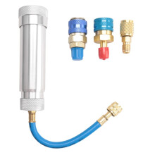 Kit de Prevención de Reflujo del Inyector de Tinte de Aceite de CA, con Acoplador Rápido de Lado Bajo R134A y R1234YF, Adaptador Dividido R410A