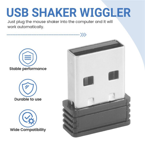 Mouse Jigglers Mover Undetectable Automatic USB Port Shaker Wiggler for Laptop Keeps Computer Awake Mouse Movement Black 2