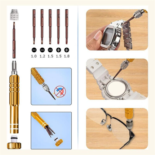 Watch Case Opener Tool: Watch Battery Replacement Tool Kit for Back Removal and Maintainance with Adjustable Case Opener 2