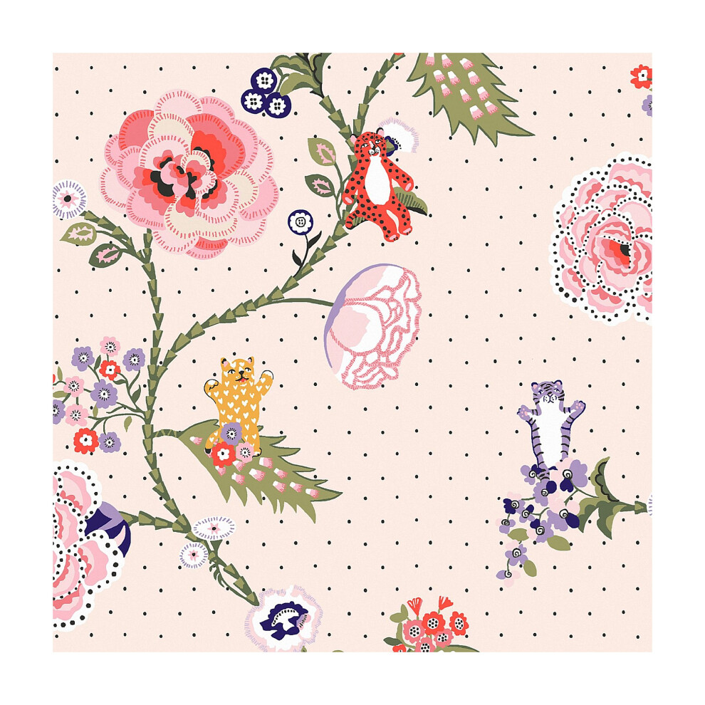 Cath Kidston Catnip Neutral Wallpaper 5011583705645