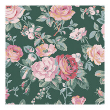 Cath Kidston Garden Rose Green Floral Wallpaper
